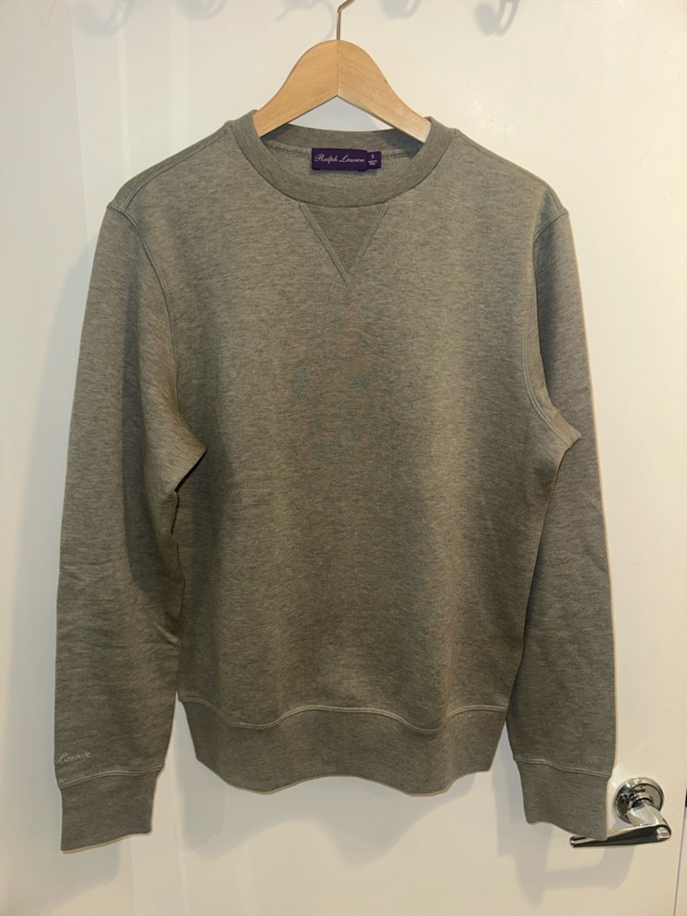 Ralph Lauren Purple Label Heather Gray Crewneck Sweatshirt